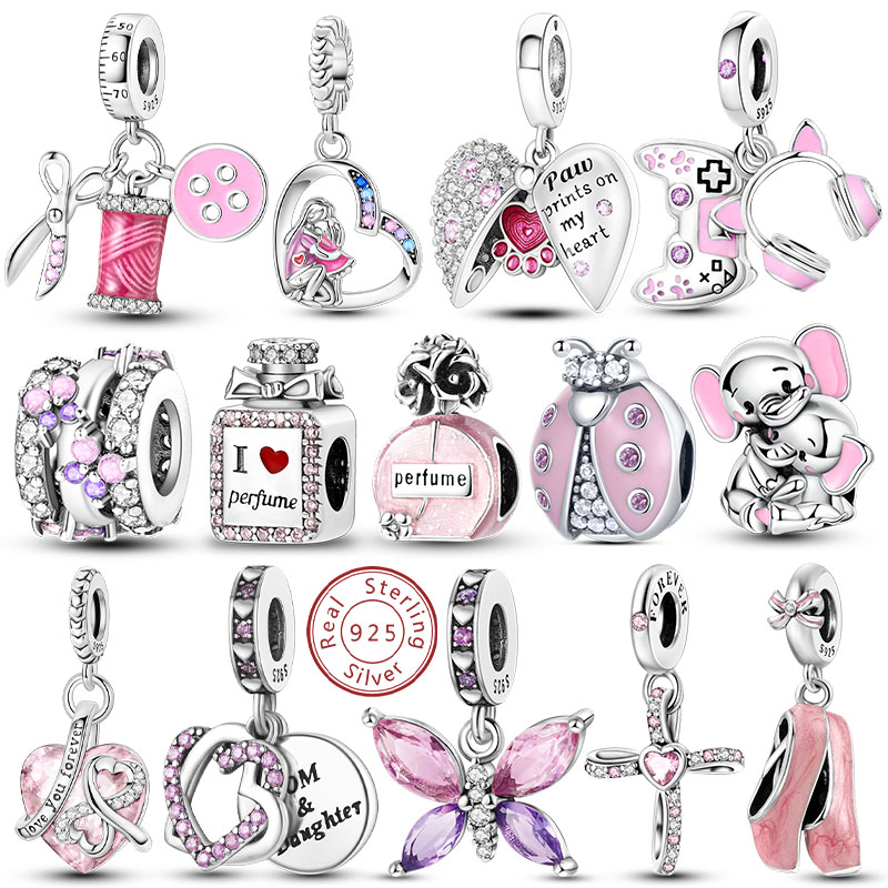 Perfume Fine Fragrance - Roze Bedels Originele 925 Sterling Zilveren