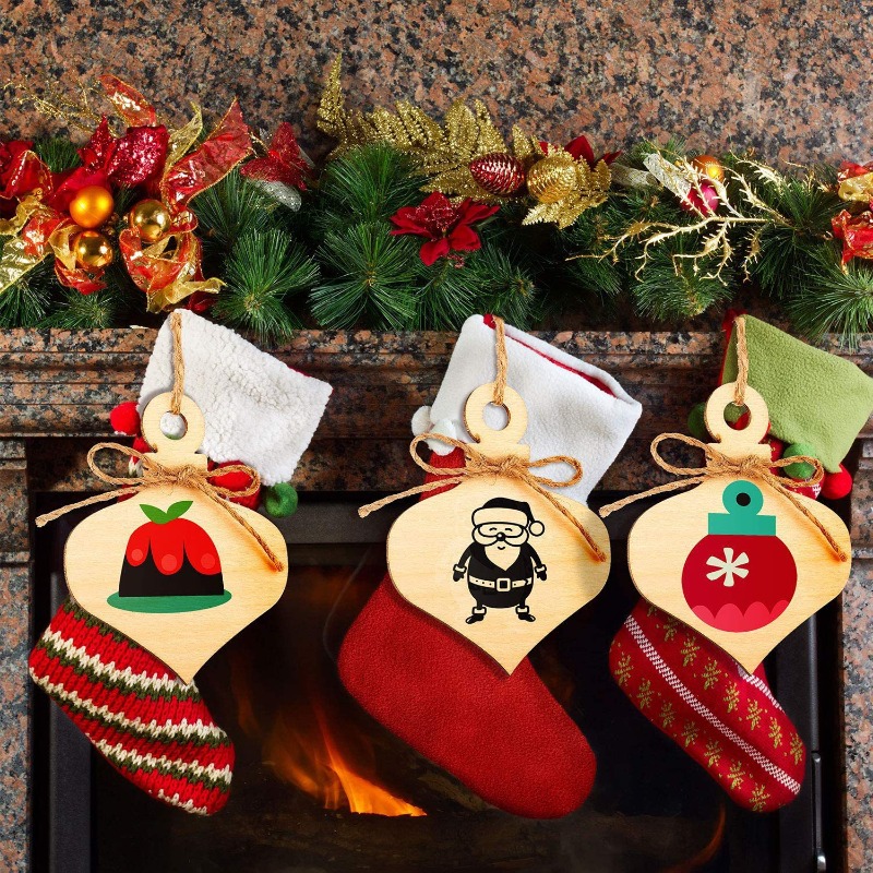 10 STUKS Kerst Houten Hangende - Oud Wood Chip recensie en prijs