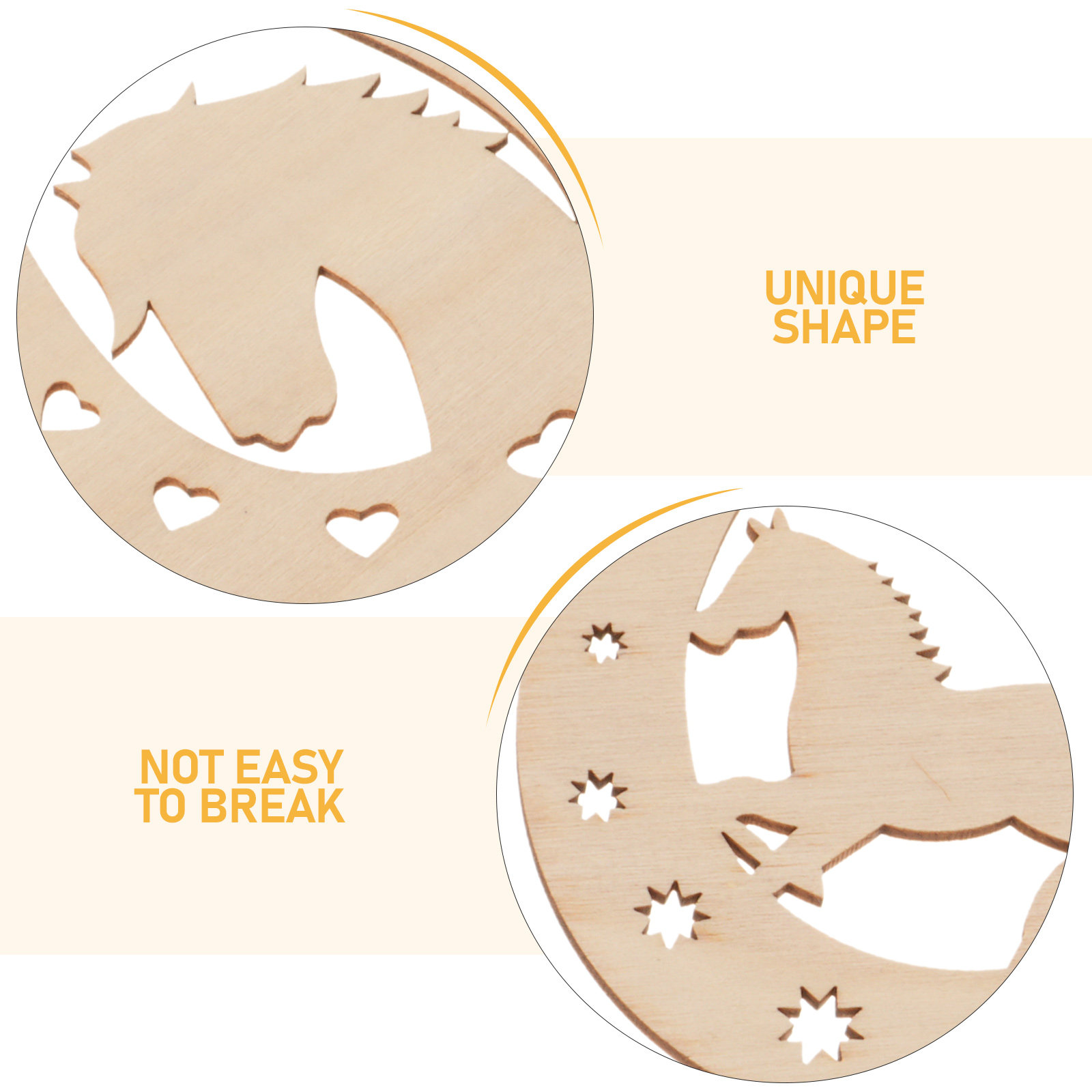 24 stuks houten hoefijzervormi - Oud Wood Chip recensie en prijs